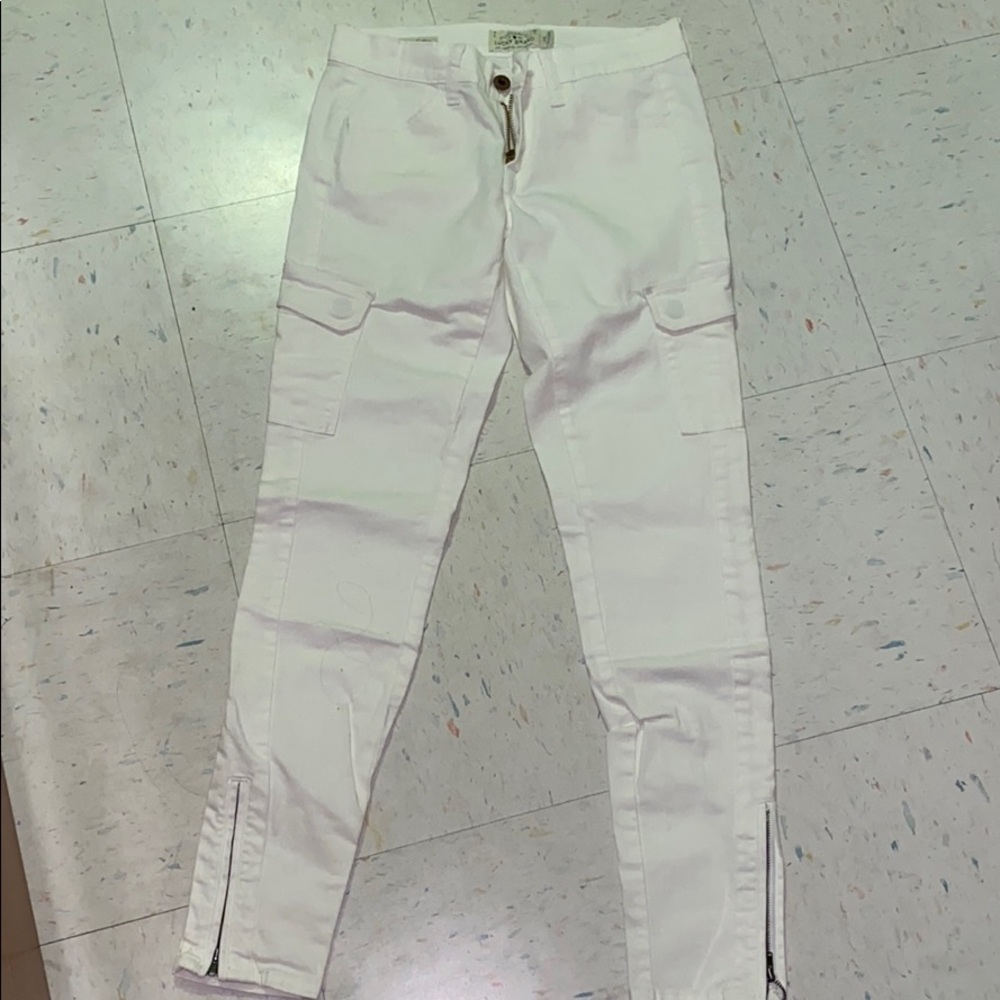 Lucky brand white cargo skinny jeans